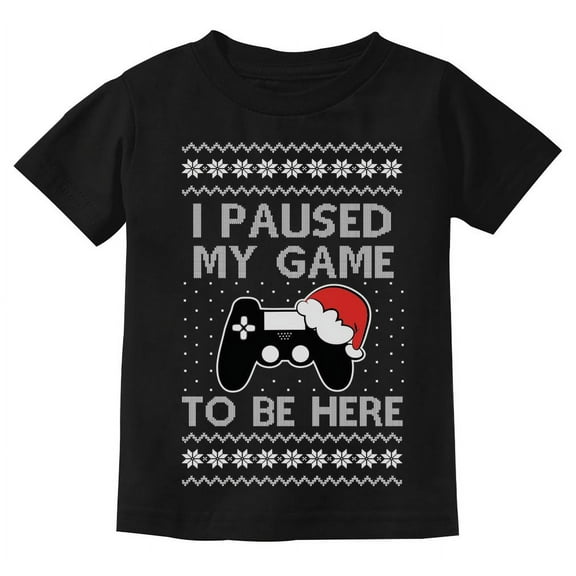 Tstars Boys I Paused My Game to Be Here Holiday Xmas Funny Christmas Gift Youth T Shirt