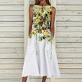 thumbnail image 2 of Leutsin Robe Maxi d'Été pour Femmes à Imprimé, Plage, Vacances, Grande Taille, Col Rond, Grande Ampleur, Poche, Maxi, Grande Taille, Robes Maxi, 2 of 3