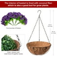 thumbnail image 2 of Artificial Daisy Flowers Outdoor Indoor Patio Lawn Garden Hanging Basket with Chain Flowerpot, 2 of 6