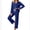 01Navy Blue, variant on Cueply Womens Pajama Sets Long Sleeve Knit Button Down Pj Lounge Sets Sleepwear with Drawstring Pockets