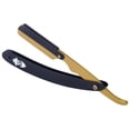 thumbnail image 2 of Professional Barber Straight Edge Razor Safety with 100-Pack Derby Blades - 100 Percent Stainless Steel - Straight Edge Safety Razors - Gold/Black, 2 of 7