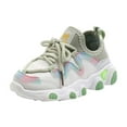 thumbnail image 3 of Boys And Girls New Sports Leisure Mesh Comfortable Soft Sole Non-slip Fabric Breathable Running Shoes Baby Slip-on Shoes Green qILAKOG Size 11, 3 of 8