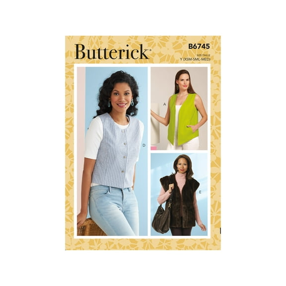 Butterick Sewing Pattern 6745 Waistcoats