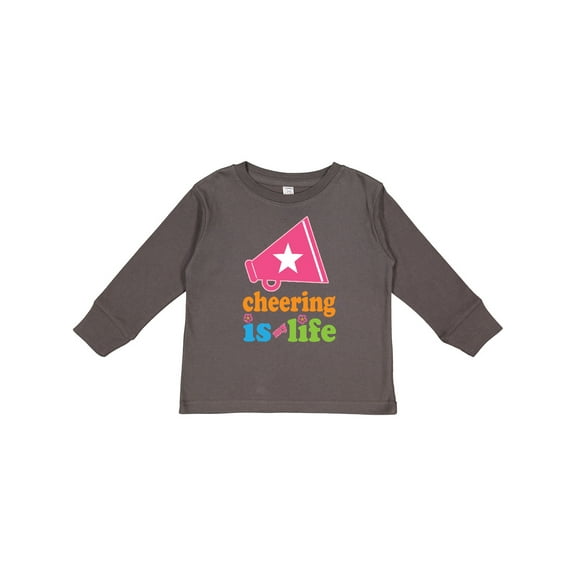 Inktastic Cheerleader Megaphone Cheerleading Team Girls Long Sleeve Toddler T-Shirt