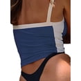 thumbnail image 3 of Fortune Women Slim Vest Color Block Tank Top Camisole Summer Basic Elastic Crop Top, 3 of 9
