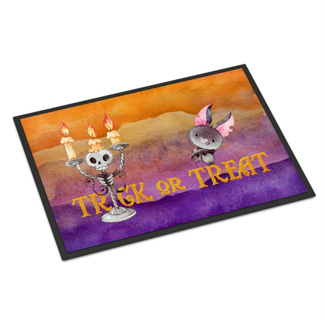 "Treasures BB7461JMAT Halloween Trick or Treat Indoor or Outdoor Mat, 24H X 36W, Multicolor doormat" Caroline's Treasures BB7461JMAT