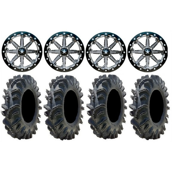 MSA Lok 14" UTV Wheels 29.5" Terminator Tires Kawasaki Mule Pro FXT