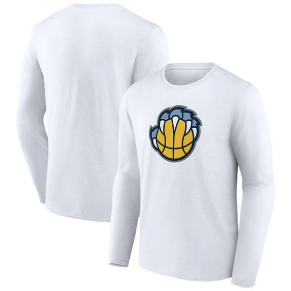 Men's White Memphis Grizzlies Alternate Logo Long Sleeve T-Shirt