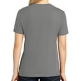 thumbnail image 2 of California Sign logo Ladies Big Size Core Cotton V neck T-Shirt - Medium Grey 4XL, 2 of 2