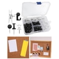 thumbnail image 4 of 125x Chinchetas decorativas Chinchetas grandes 5 estilos Ganchos Clips Papelería de oficina Punta de acero inoxidable Tablero de Ta Negro Macarena Chinchetas creativas, 4 of 7