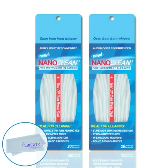 Nano Clean All-in-1 Hearing Aid Cleaning Kit (2 Pack) - Hearing Aid Cleaning Brush with Threader