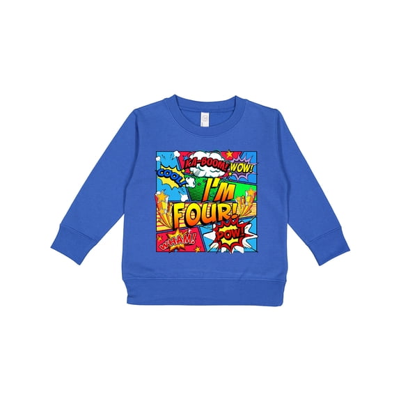 Inktastic I'm Four Comic Book Toddler Sweatshirt