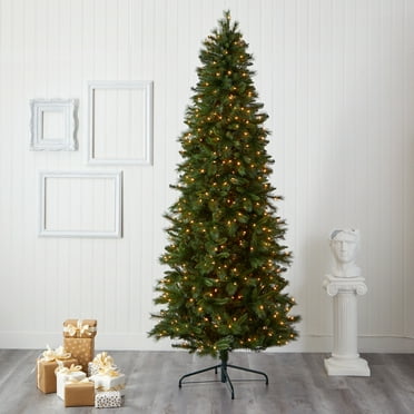 Holiday Time 6.5ft Pre-Lit Flocked Frisco Pine Christmas Tree, Green, 6 ...