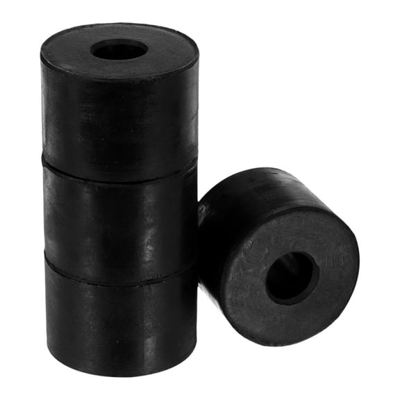 Uxcell 4pcs Rubber Spacers, 1-1/2'' OD x 1/2'' ID x 1'' Thickness, Round Anti Vibration Spacer Bushings, Black Flat Rubber Washers, Vibration Damping Pads for Home and Car Accessories