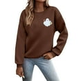 thumbnail image 1 of VBARHMQRT Short Sleeve Sweatshirt Women's Autumn and Winter Printed Sweatshirts, 1 of 3