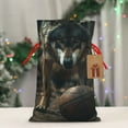 thumbnail image 5 of Xecao Wolf With Basketball Print Burlap Gift Bags with Drawstring and Gift Tags, Gift Bags, Burlap Bags, Jute Bags for Party, Christmas, DIY Craft Bags-Medium, 5 of 9
