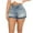 Light Blue, variant on Binmer Women Shorts Casual Summer Solid Color High Waist Pocket Women Shorts Three-piece Pants Shorts Jeans