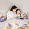 thumbnail image 4 of Erosebridal Rustic Lavender Flowers Twin Comforter Sets,Cute Cartoon Rabbit Bedding Set For Girls Kids, Reversible 2-Piece, 4 of 7