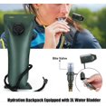 thumbnail image 2 of Hydration backpack with 3L water bladder, water bag with liner, hiking, camping backpack, hydration hump backpack for rock climbing, hiking, cycling, 2 of 5