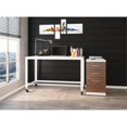 thumbnail image 2 of Hirsh 20-in Deep Mobile Pedestal 3-Drawer Metal Box/Box/File. White/Walnut, 2 of 5