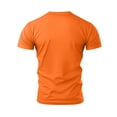 thumbnail image 5 of Sewkxo Mens Hawaiian Short Sleeve T-Shirts Graphic Crew Neck Casual Shirt Summer Beach Palm Tree Printed Vintage Tees,Saffron XL, 5 of 5