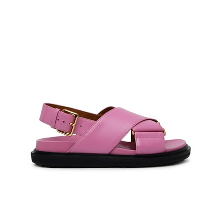 

MARNI Sandalo Fussbett In Pelle Rosa