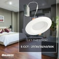 thumbnail image 7 of Bulbrite 862655 4" Integrated Led Open Canless Recessed Light - White, 7 of 7
