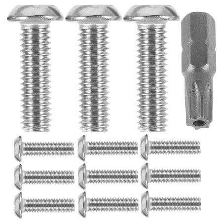 WEAVILUX Silver Anti-Theft License Plate Screw Kit 1 Set
