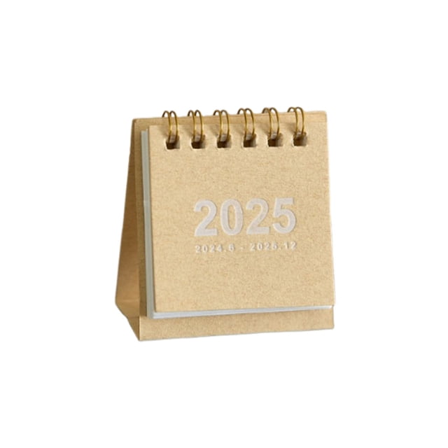 2025 Mini Desk Calendar - Compact Table Decoration with Clear Dates for Home & Office Organization