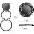 thumbnail image 2 of 2 piezas de soporte de teléfono con anillo de rotación de 360°, soporte de teléfono magnético para automóvil de aleación de zinc, 2 of 5