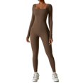 thumbnail image 2 of Traje de yoga ajustado para mujer, para correr al aire libre, para invierno, 8260, 2 of 2