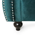 thumbnail image 3 of Noble House Klein Channel Stitching Fabric Loveseat, Teal, 3 of 8