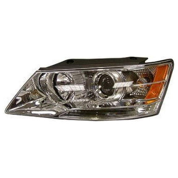 Left Driver Side Halogen Headlight Assembly - Compatible with 2009 - 2010 Hyundai Sonata