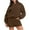 Brown, variant on 2 Piece Outfits for Women Wide Leg Shorts Sports Long Sleeve Sweatshirt Jogger Sweatsuits Sets with Pocket