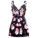 thumbnail image 4 of ICHUANYI Clearance Women Fashion Bandage Backless V-Neck Sleeveless Casual Printing Short Jumpsuit(Black, XXL) ICHUANYI WER2023081107042, 4 of 5