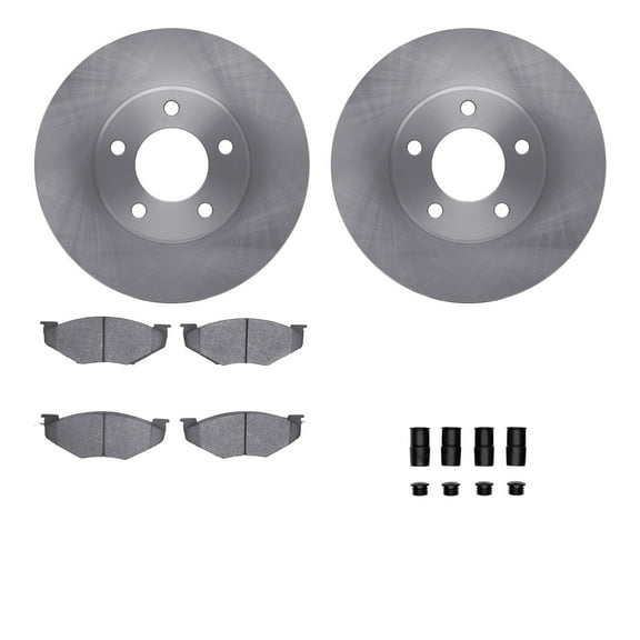 Dynamic Friction Company Front Brake Rotors with 5000 Advanced Brake Pads includes Hardware 6512-40215