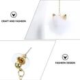thumbnail image 3 of 1 par de pendientes largos con pompones y orejas de gato para mujer y niña., 3 of 5