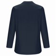 thumbnail image 4 of Womens Cotton Linen Tops V-Neck Half Sleeve Solid Casual Button down Shirts Comfy Loose Fit Flowy Tunic Tops Lightweight Summer Blouse, 4 of 4
