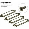 thumbnail image 3 of Vintage Style Label Holder, Minimalist Design Metal Library Card Tag Label Holder for Drawers Cabinets, Antique Bronze Finish, Recyclable for Multiple Uses, 50Pcs, 3 of 5