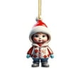 thumbnail image 2 of 2D Acrylic Dwarf Christmas Tree Pendant Christmas Cute Christmas Dwarf Double Print 2D Gift Pendant, 2 of 6