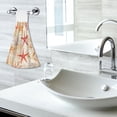 thumbnail image 5 of Yayeee Kitchen Hanging Hand Towels Set of 2 with Loop Bathroom Absorbent Tie Towel, Orange Starfish, 5 of 7
