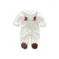 thumbnail image 2 of Newborn Baby Winter Warm Bear Jumpsuit Snowsuit Fleece Hoodie Romper S-XL, 2 of 3
