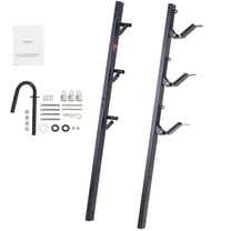 2-Place Trimmer & Weeder Rack Holder For Landscape Trailer - Lockable, Powder Coated