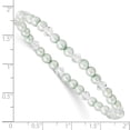 thumbnail image 2 of Primal 4mm Green Shell Bead and Swarovski Elements Child Stretch Bracelet, 2 of 2
