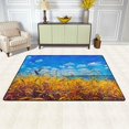 thumbnail image 3 of Oil Painting Beautiful Seascape Wheat Field Area Rug 48"x63" Indoor Decorative Floor Carpet Nursery Rugs Non-Slip Mat for Living Room Entryway Bedroom Decor Kid Playing om, 3 of 7