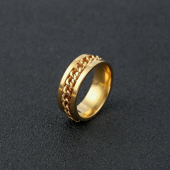 Fidget Ring Anniversary Gifts Anxiety Ring for Women and Men Couple Gifts Spinner Ring Stainless Steel Ring