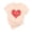 Beige, variant on ICHUANYI Women's Tops Fashion Casual Crew Neck Short Sleeve Shirts Hearts Print T-shirt Cloth New Trending
