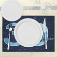 thumbnail image 3 of Ambesonne Navy Blue Place Mats Set of 4, Modern Birthday Image, Standard Size, Dark Blue Turquoise, 3 of 6