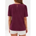 thumbnail image 5 of PRETTYGARDEN Women's Puff Short Sleeve Eyelet Shirts Summer Lace Blouses Dressy Casual Work Tops Spring Teacher Clothes, 5 of 10