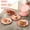 Pink, variant on Snack Plates Set 10 Pack Small Serving Plates Food Dish Set for Home Party Dining Use, Stackable Easy Clean Durable Design, Ideal for Snack Serving Party Buffet Daily Use